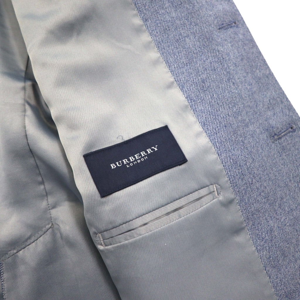 BURBERRY Cashmere Blend 3B Tailored Jacket, Size L, Blue, Wool, Made in Japan