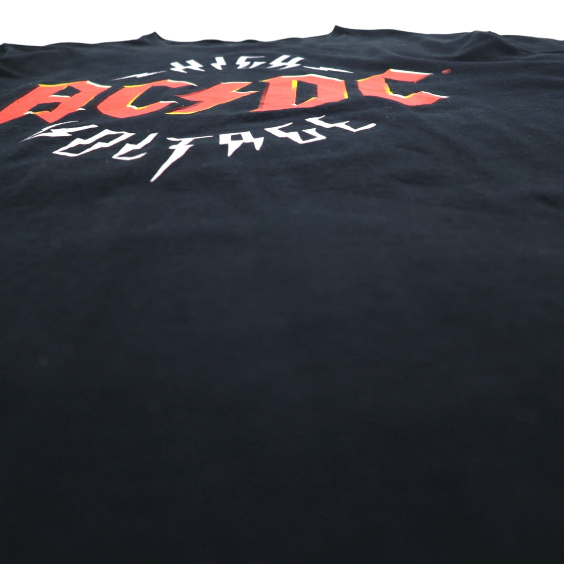 AC/DC 00s Rock Band T-Shirt Band Tee XL Black Cotton HIGH VOLTAGE