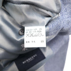 BURBERRY Cashmere Blend 3B Tailored Jacket, Size L, Blue, Wool, Made in Japan