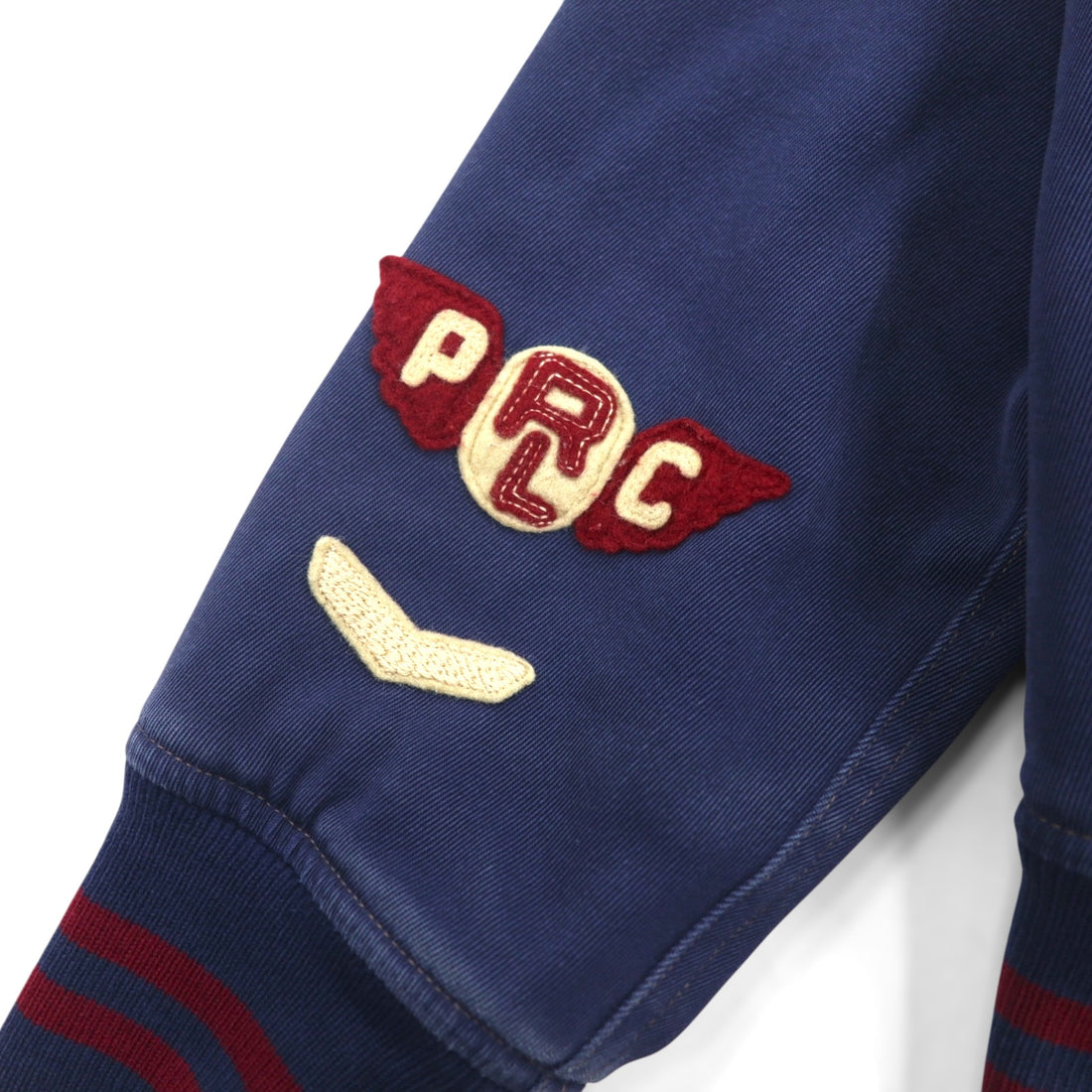 Polo by Ralph Lauren 90s Swing Top Sports Jacket, Blouson, Medium, Navy, Talon Zip, Ribbed Lines