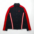JORDAN BRAND (NIKE) Double-Zip Track Jacket, Size Small, Black and Red, Jumpman