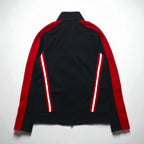 JORDAN BRAND (NIKE) Double-Zip Track Jacket, Size Small, Black and Red, Jumpman