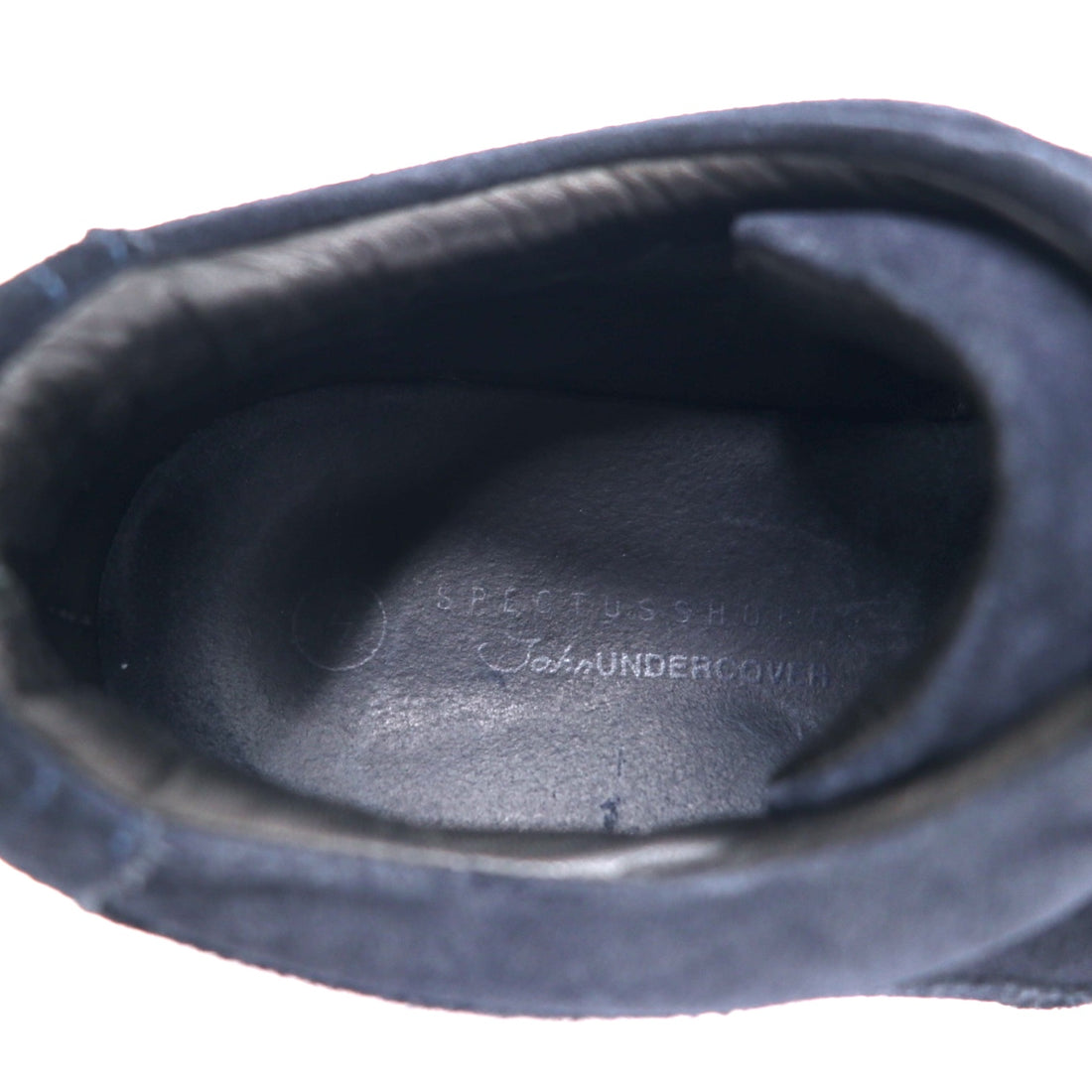 John UNDERCOVER × SPECTUS SHOE CO. Combination lock suede leather shoes 28cm navy vibram sole WING TIP BALMORAL