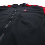 JORDAN BRAND (NIKE) Double-Zip Track Jacket, Size Small, Black and Red, Jumpman