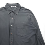 HELMUT LANG 天竺 コットンシャツ M チャコール グレー 胸ポケット 日本製 17-0308102