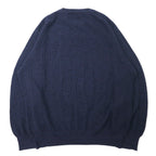 Lungarno Italian Cable Knit Sweater L Navy Acrylic Wool