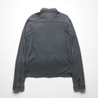 HELMUT LANG 天竺 コットンシャツ M チャコール グレー 胸ポケット 日本製 17-0308102