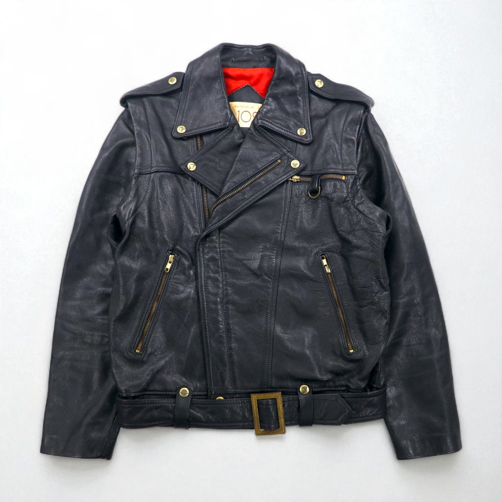 LEATHER AND FUR 102 Convertible 2-Way Double Rider Leather Jacket/Vest, Size M, Cowhide Leather with Detachable Arms