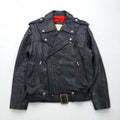 LEATHER AND FUR 102 Convertible 2-Way Double Rider Leather Jacket/Vest, Size M, Cowhide Leather with Detachable Arms