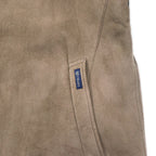 CHAPS Faux Suede Leather Insulation Jacket Coat Filling L Beige Polyester