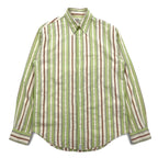 POLO JEANS CO. RALPH LAUREN 90s Multi-stripe shirt L Green Cotton