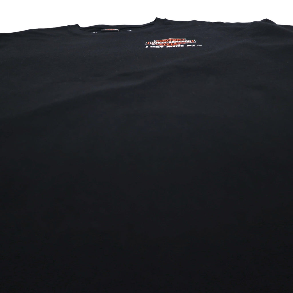 HARLEY DAVIDSON Skull Back Print T-Shirt 3XL Black Cotton BLACK JACK Made in Nicaragua