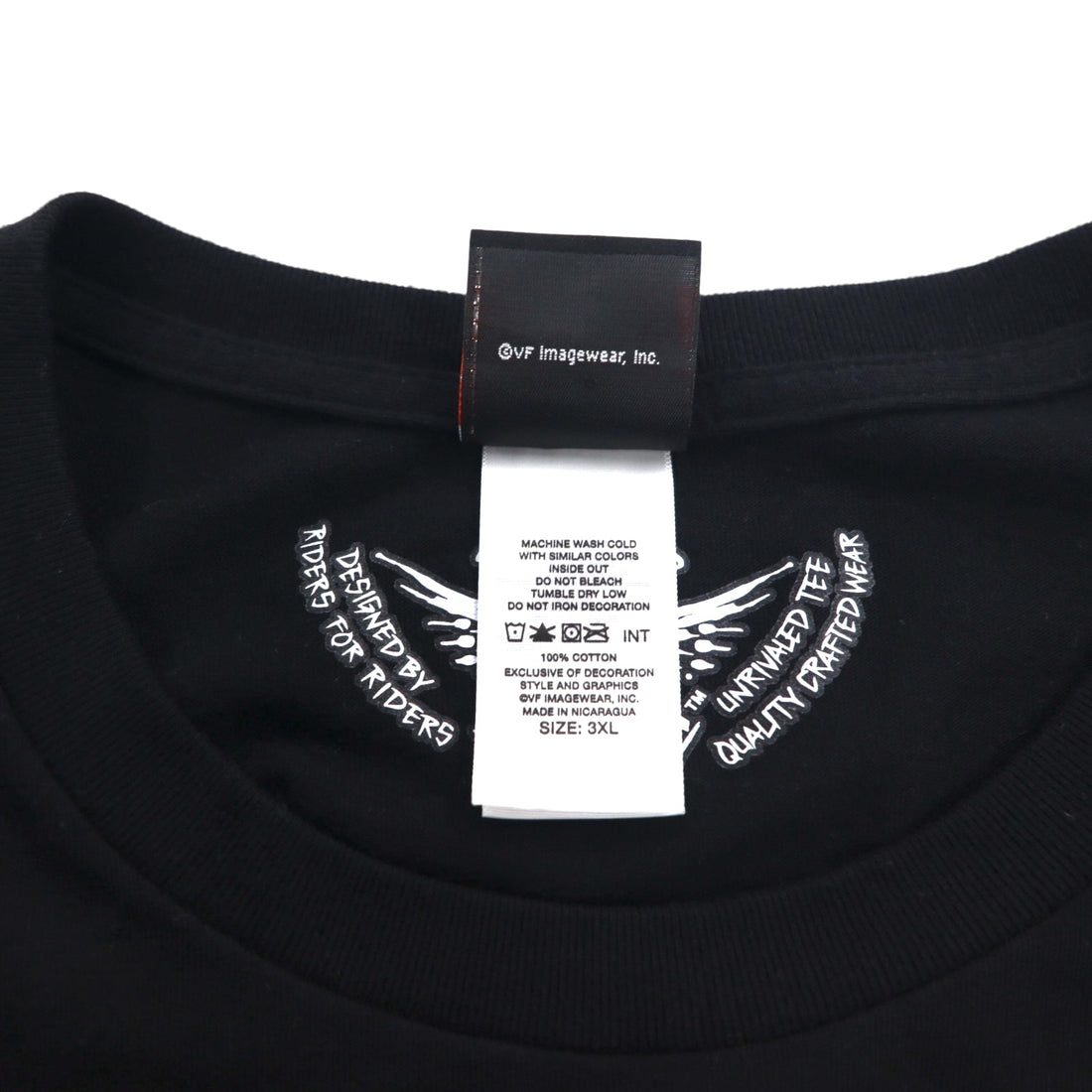 HARLEY DAVIDSON Skull Back Print T-Shirt 3XL Black Cotton BLACK JACK Made in Nicaragua