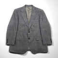 BURBERRY カシミヤ 100% 2B ツイードジャケット S グレー チェック 日本製