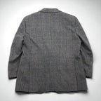 BURBERRY カシミヤ 100% 2B ツイードジャケット S グレー チェック 日本製