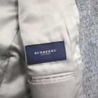 BURBERRY カシミヤ 100% 2B ツイードジャケット S グレー チェック 日本製