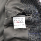 BURBERRY カシミヤ 100% 2B ツイードジャケット S グレー チェック 日本製