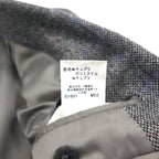 BURBERRY カシミヤ 100% 2B ツイードジャケット S グレー チェック 日本製