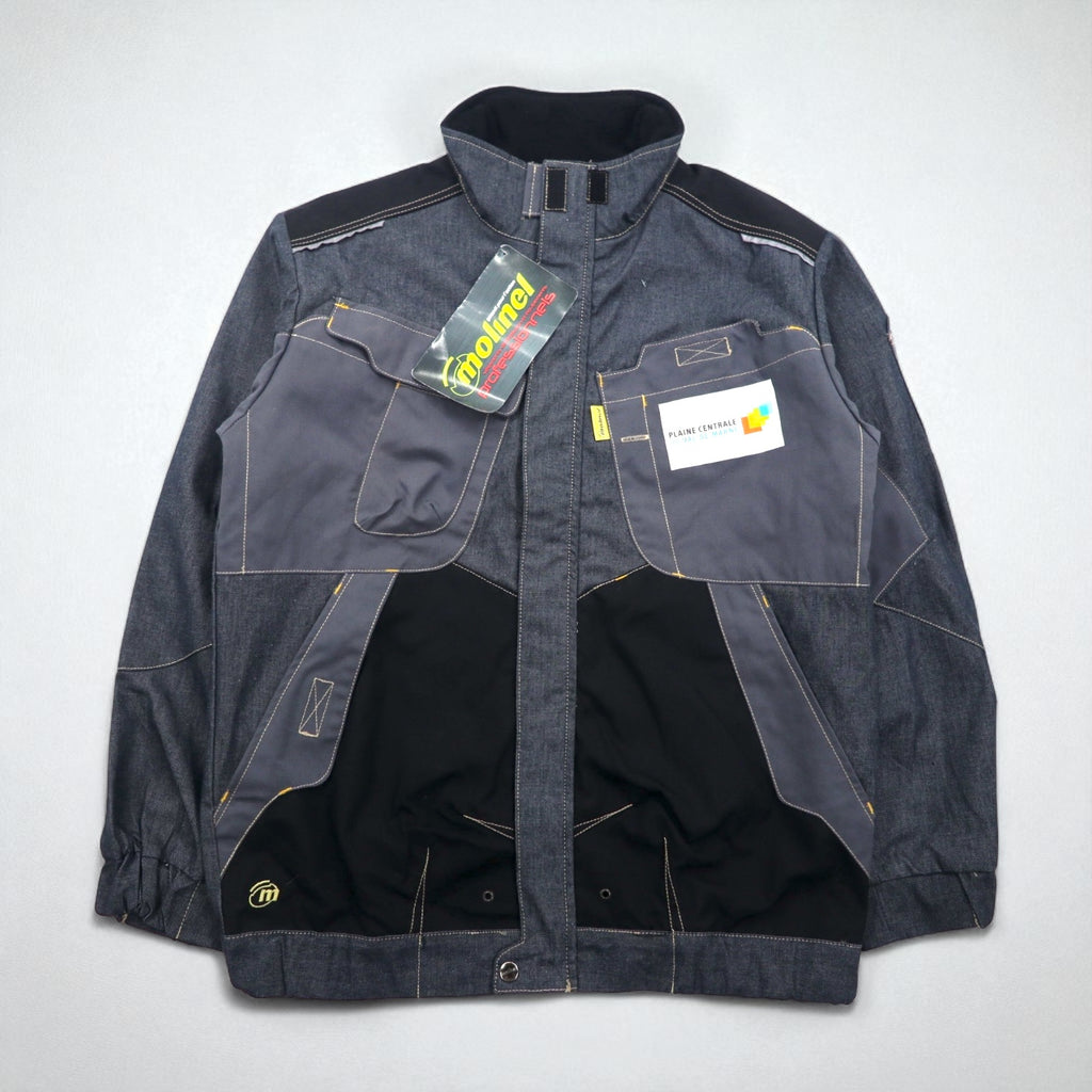 molinel expert ユーロワーク フランス ユーティリティ ジャケット M グレー Cordura コーデュラ デニム 未使用品