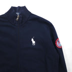 Polo by Ralph Lauren Made in USA Reverse Weave Sweatshirt Track Jacket Jersey L Navy