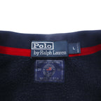 Polo by Ralph Lauren Made in USA Reverse Weave Sweatshirt Track Jacket Jersey L Navy