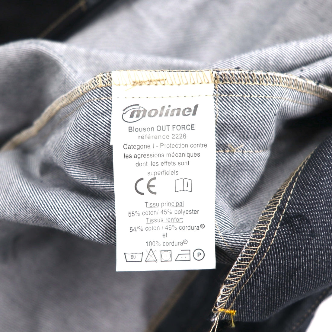 molinel expert ユーロワーク フランス ユーティリティ ジャケット M グレー Cordura コーデュラ デニム 未使用品