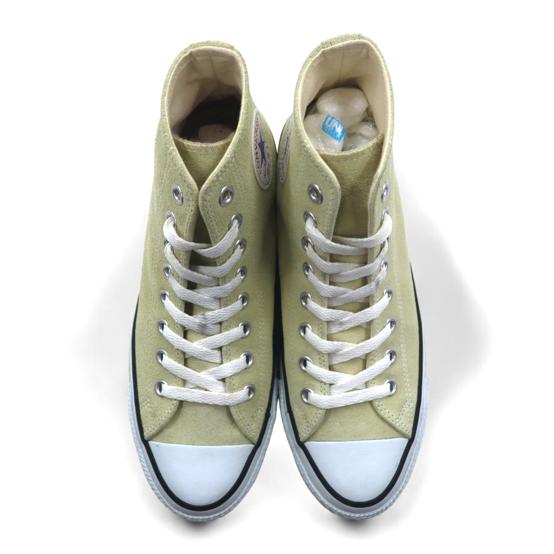 CONVERSE REACT Suede Leather All Star Hi Sneakers 26.5cm Beige REACT Insole 1602