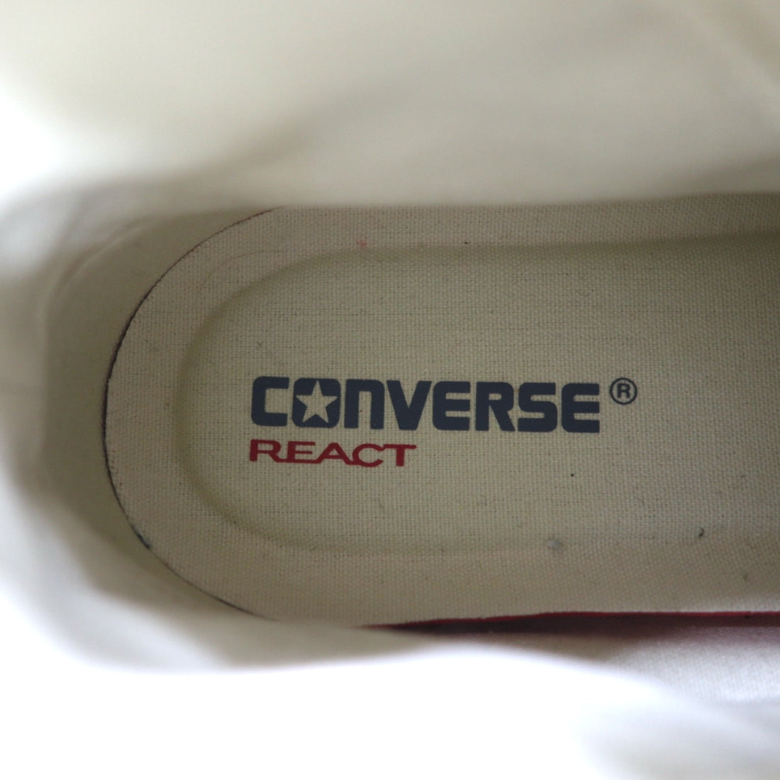 CONVERSE REACT Suede Leather All Star Hi Sneakers 26.5cm Beige REACT Insole 1602