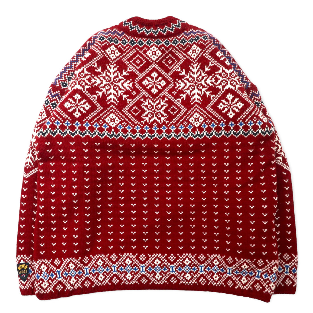 DALE OF NORWAY Tyrolean Knit Sweater L Red Wool Nordic Pattern Big Size DLN9568