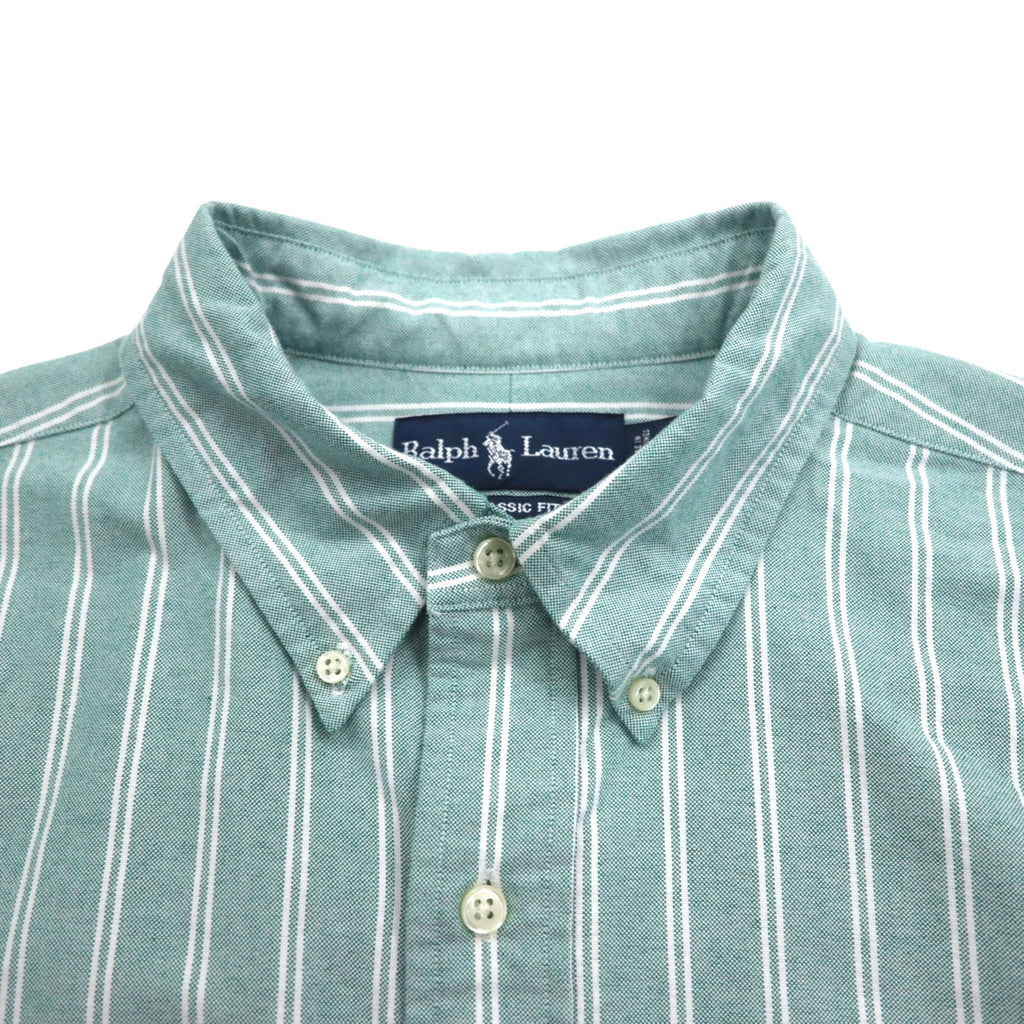 Ralph Lauren 90s Oxford Button-Down Shirt, XL, Green, Striped, Small Pony Embroidery