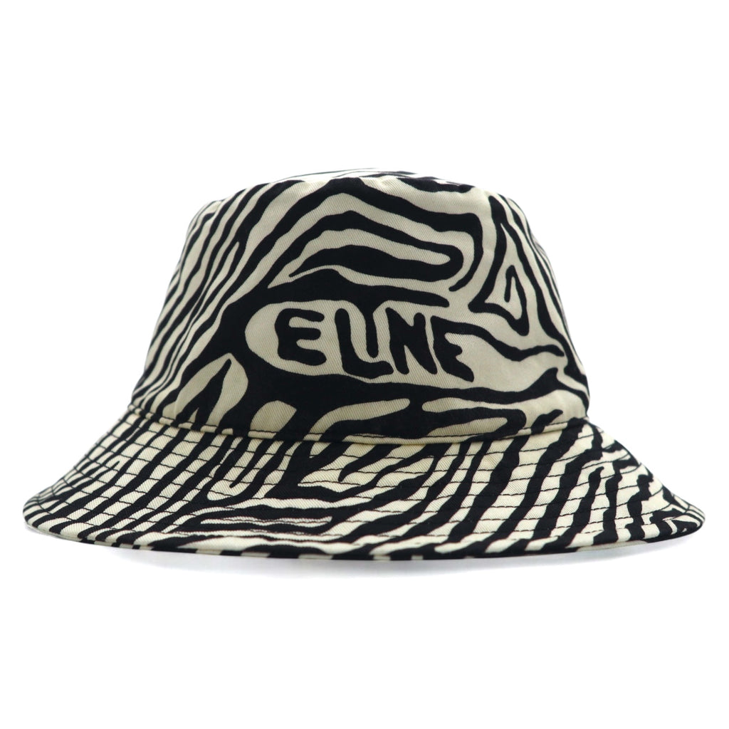 CELINE Zebra Print Bucket Hat M White Black All-over Animal Pattern Hedi Slimane 22AW 2AUV1979S