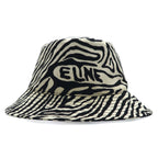 CELINE Zebra Print Bucket Hat M White Black All-over Animal Pattern Hedi Slimane 22AW 2AUV1979S