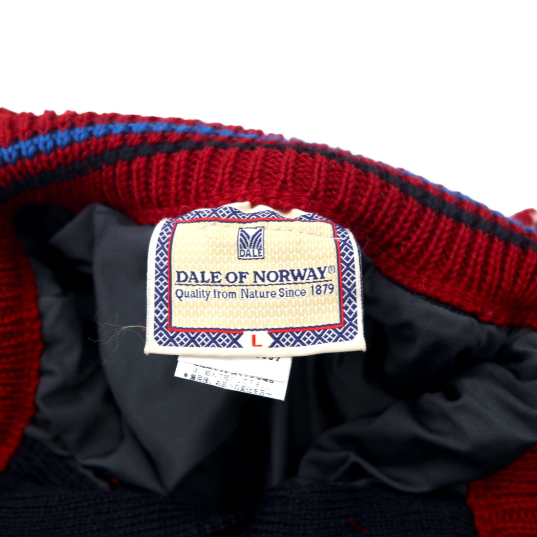 DALE OF NORWAY Tyrolean Knit Sweater L Red Wool Nordic Pattern Big Size DLN9568