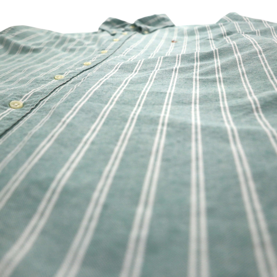 Ralph Lauren 90s Oxford Button-Down Shirt, XL, Green, Striped, Small Pony Embroidery