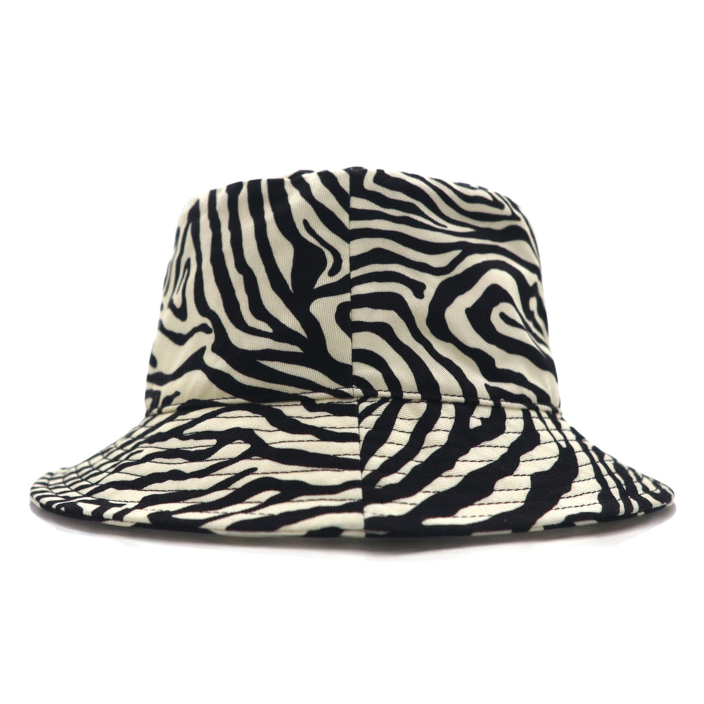 CELINE Zebra Print Bucket Hat M White Black All-over Animal Pattern Hedi Slimane 22AW 2AUV1979S