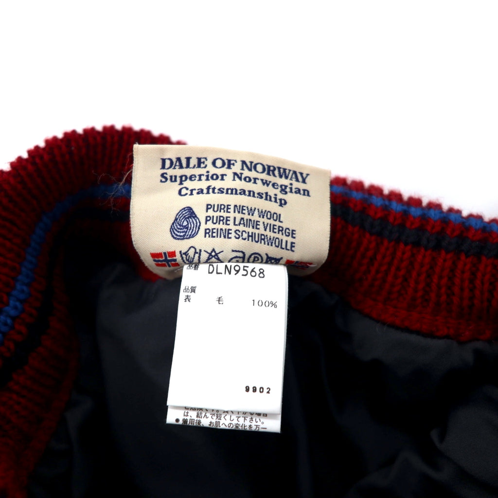 DALE OF NORWAY Tyrolean Knit Sweater L Red Wool Nordic Pattern Big Size DLN9568