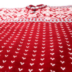 DALE OF NORWAY Tyrolean Knit Sweater L Red Wool Nordic Pattern Big Size DLN9568