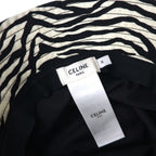 CELINE Zebra Print Bucket Hat M White Black All-over Animal Pattern Hedi Slimane 22AW 2AUV1979S