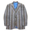 Vintage 80s Blazer Mr. Rough Rider × BROADHEAD & GRAVES 80年代 ジャガード 2B テーラードジャケット M マルチストライプ