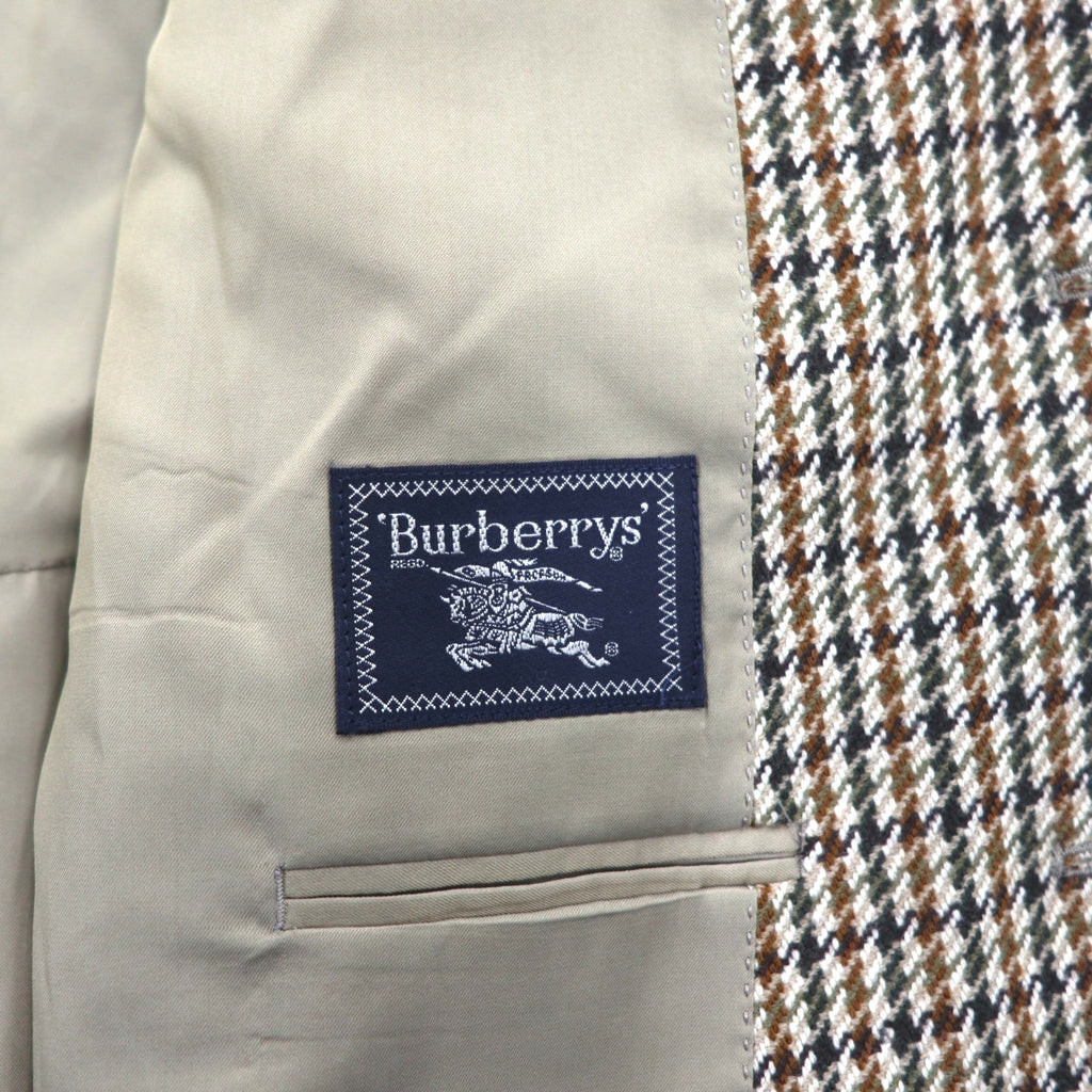 BURBERRY ガンクラブチェック ツイードジャケット 2B テーラードジャケット M ブラウン ウール