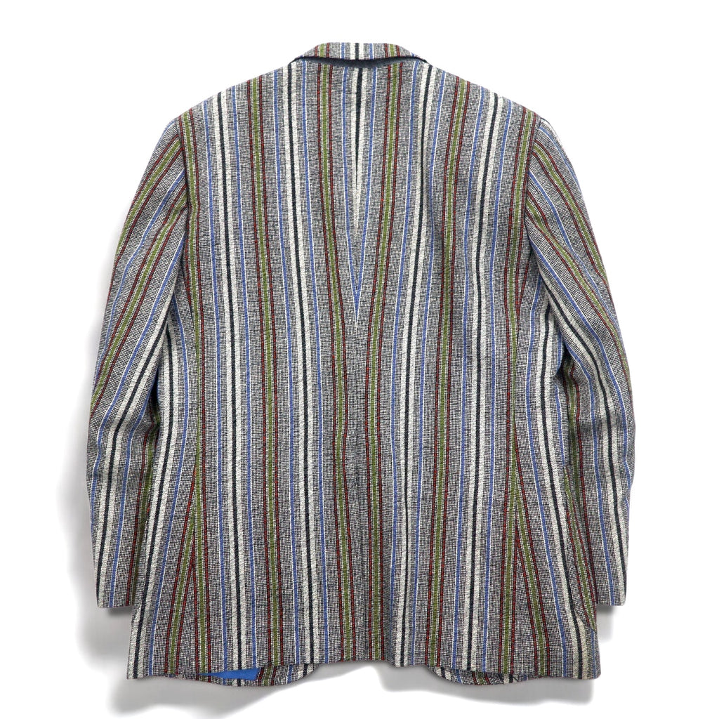 Vintage 80s Blazer Mr. Rough Rider × BROADHEAD & GRAVES 80年代 ジャガード 2B テーラードジャケット M マルチストライプ