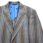 Vintage 80s Blazer Mr. Rough Rider × BROADHEAD & GRAVES 80年代 ジャガード 2B テーラードジャケット M マルチストライプ