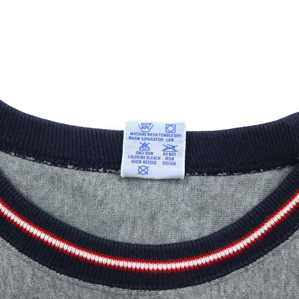 Champion Reverse Weave Rib Line Long Sleeve T-Shirt L Gray C8-L422