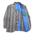 Vintage 80s Blazer Mr. Rough Rider × BROADHEAD & GRAVES 80年代 ジャガード 2B テーラードジャケット M マルチストライプ