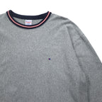 Champion Reverse Weave Rib Line Long Sleeve T-Shirt L Gray C8-L422