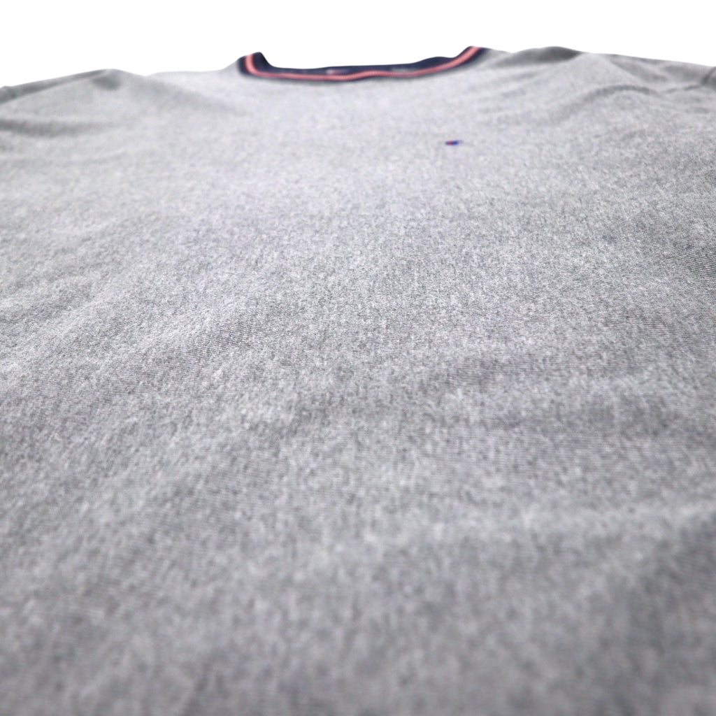 Champion Reverse Weave Rib Line Long Sleeve T-Shirt L Gray C8-L422