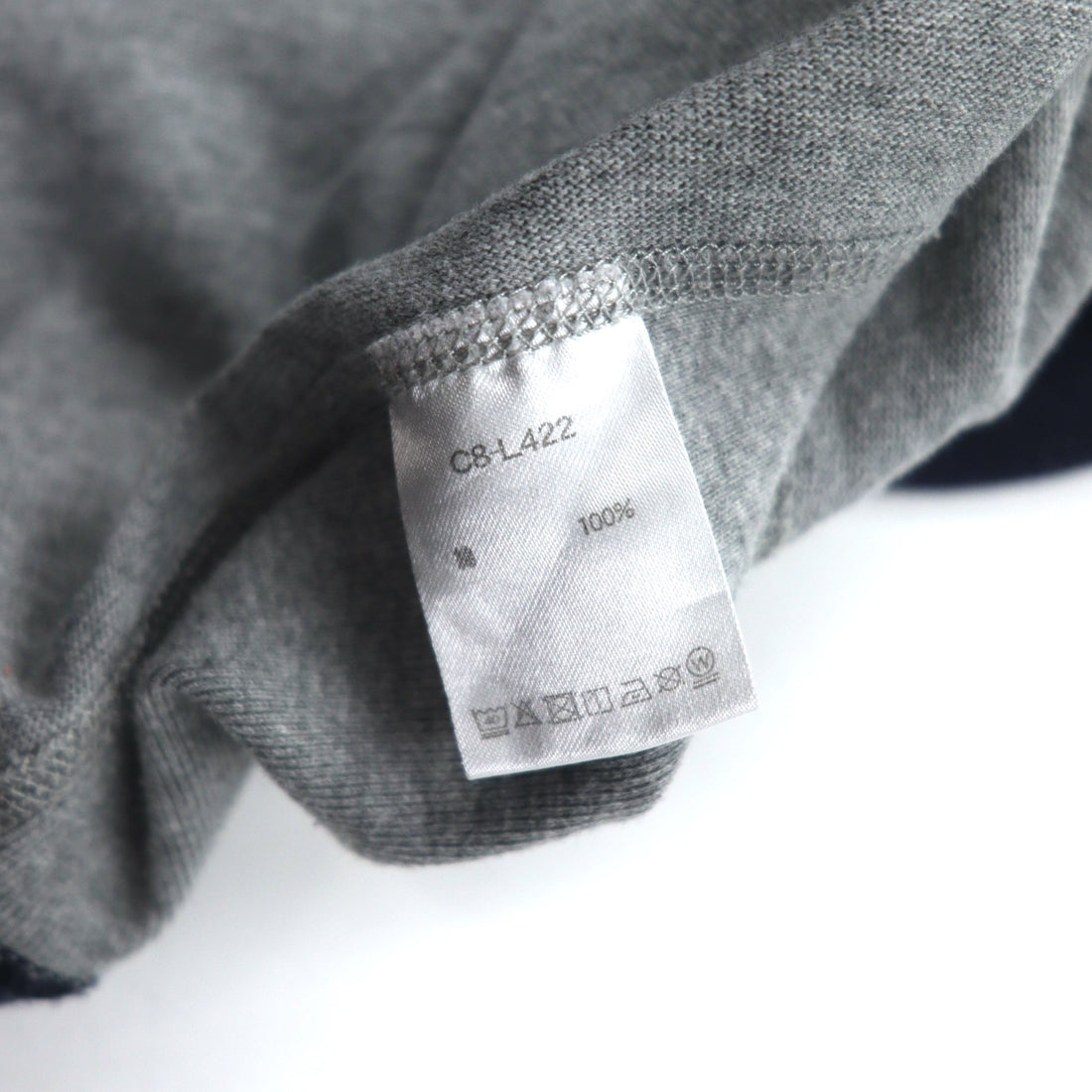 Champion Reverse Weave Rib Line Long Sleeve T-Shirt L Gray C8-L422