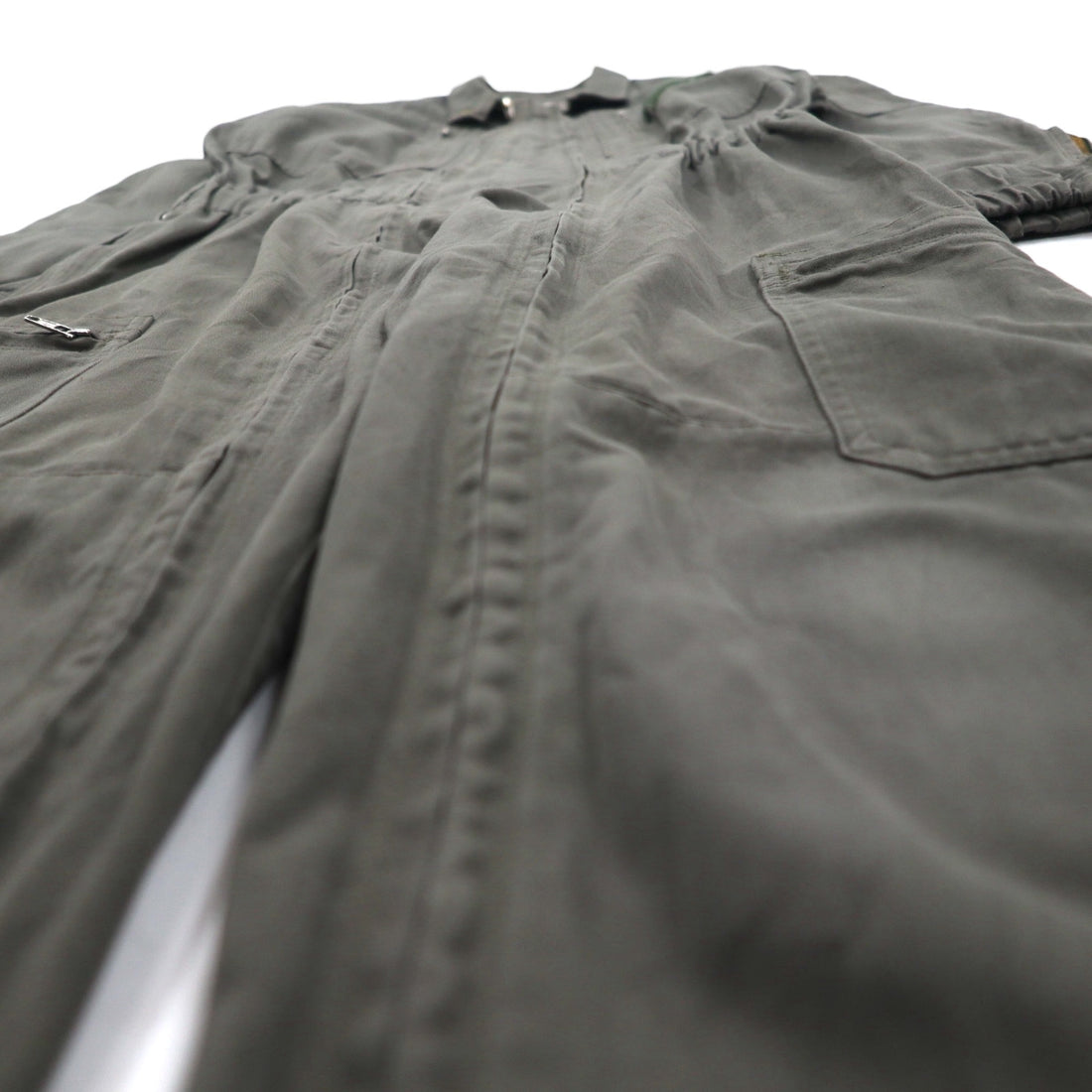 Vintage 80s France Made Jumpsuit by J.VEYRIER, 80s All-in-One Jumpsuit, Size M, Khaki, Military Style