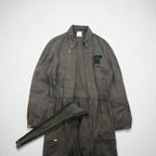 Vintage 80s France Made Jumpsuit by J.VEYRIER, 80s All-in-One Jumpsuit, Size M, Khaki, Military Style
