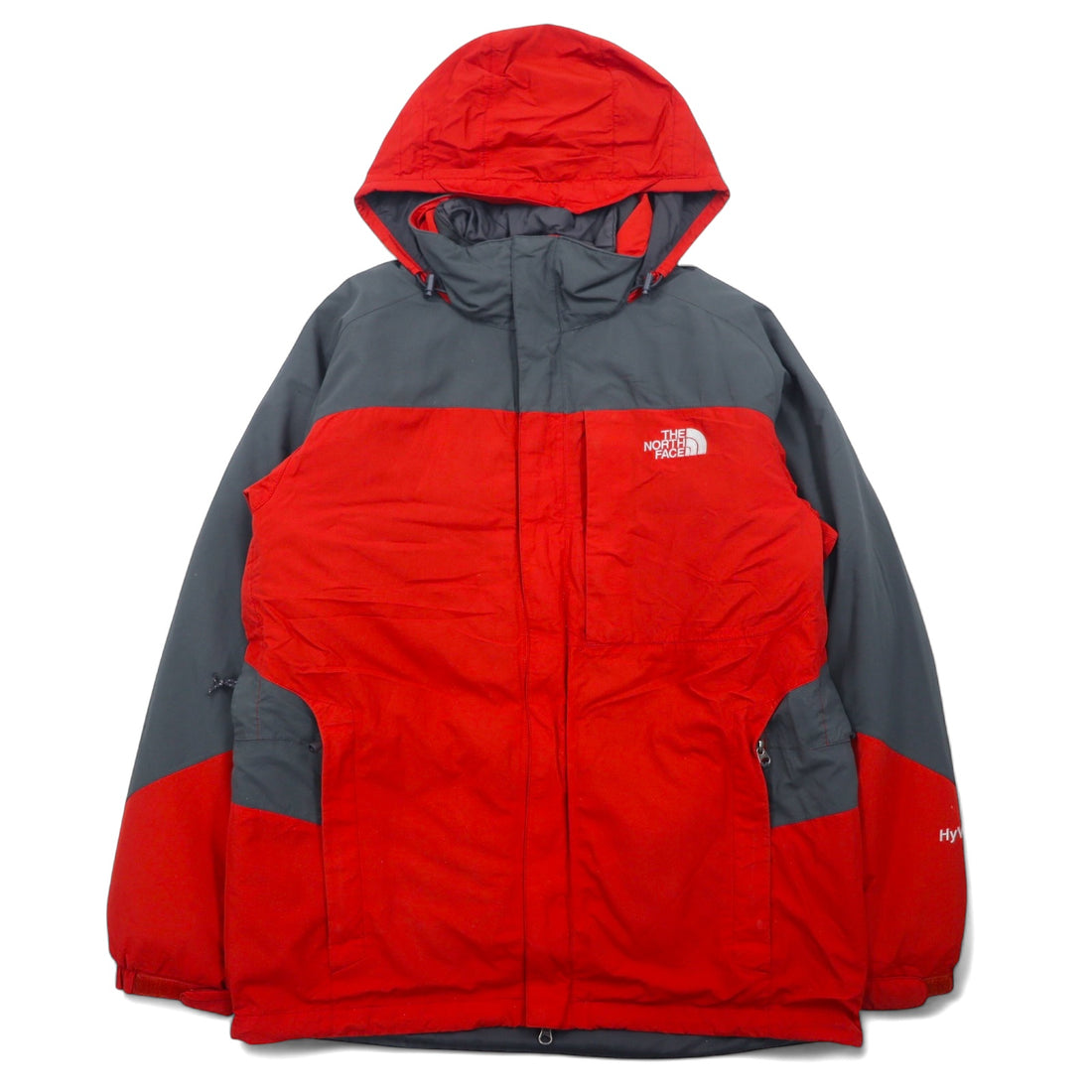 日本然リトテ-古着オンライン-THE NORTH FACE 3WAY マウンテンパーカー M レッド ポリエステル Hyvent ハイベント 防水 ライナー着脱式 ダブルジップ-THE NORTH FACE 3WAY Mountain Hoodie M Red Polyester Hyvent Waterproof Liner Detachable Double Zip
